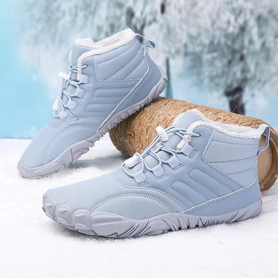 Winter Plush Warm Waterproof Anti-Slip Barefoot Shoes Outdoor Hiking Sneakers