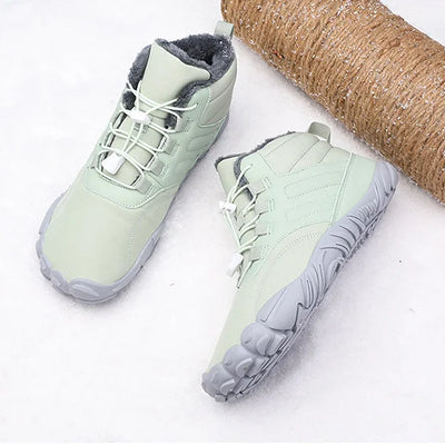 Winter Plush Warm Waterproof Anti-Slip Barefoot Shoes Outdoor Hiking Sneakers