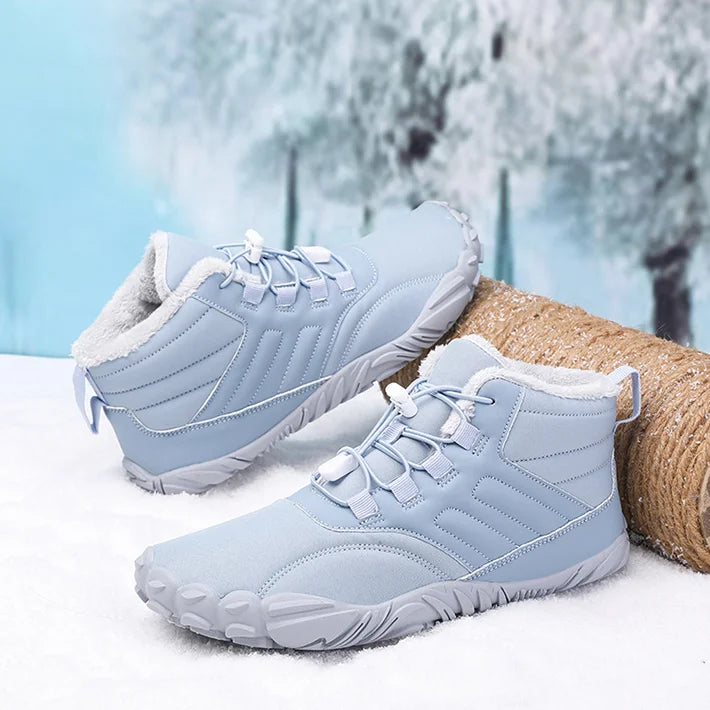 Winter Plush Warm Waterproof Anti-Slip Barefoot Shoes Outdoor Hiking Sneakers