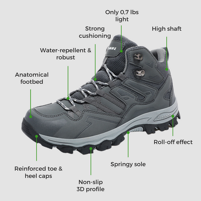 Lightweight Orthopaedic Outdoor and Hiking Boots With Cushioning Sole